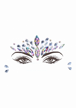 Dazzling Crowned Face  Bling Sticker