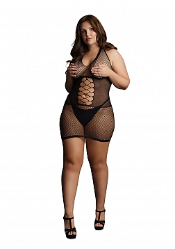 Peek-A-Boo fishnet dress - Black - OSX