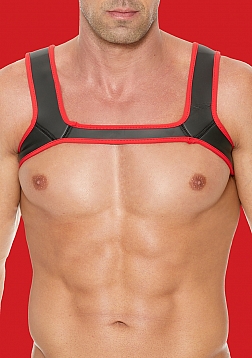 Ouch Puppy Play - Neoprene Harness Size L/XL - Red